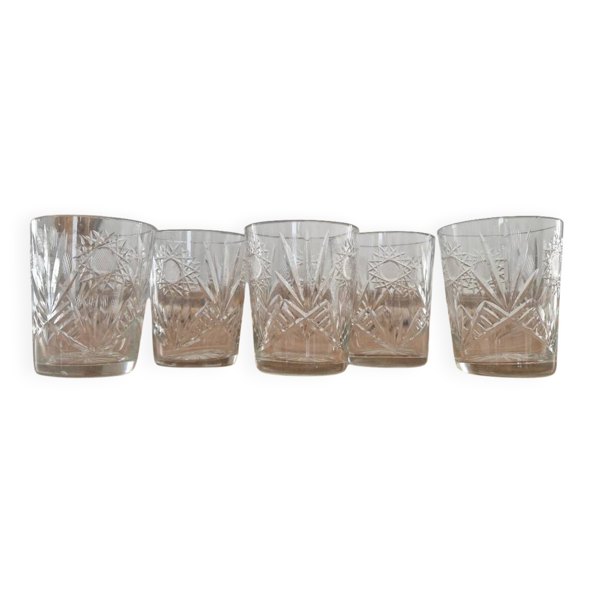 Vintage carved chiseled glasses
