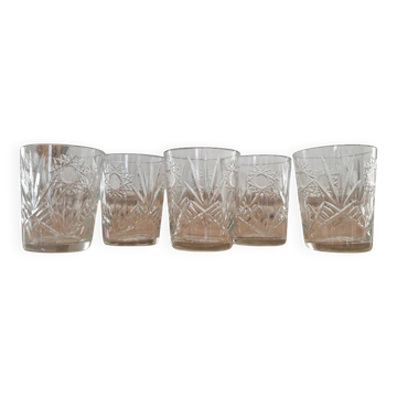 Vintage carved chiseled glasses