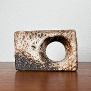 Brutalist Fat Lava vase from the mid-century by Van Woerden for Vest Keramik, 1960s.