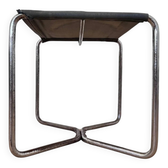 Chrome Bauhaus stool Thonet B8 by Marcel Breuer, 1930 'Eisengarn'