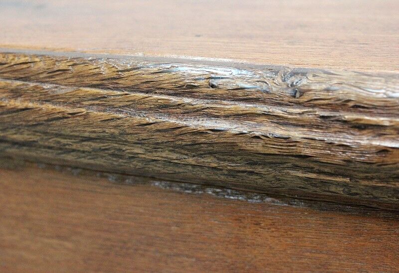 Massive ash chest and iron handles - mid-19th century