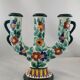 Floral ceramic candlestick, Cerart Monaco, Vintage