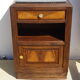 Art Deco bedside in solid walnut and walnut bramble, 1930's