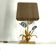 Lampe de table en agate vintage en laiton, années 1970
