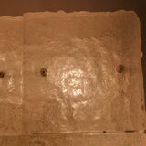 1960s Kalmar Franken Ceiling Lamp Ice Glass Design