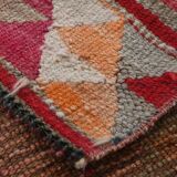 3x10 Red Pink Oriental Vintage Runner Rug, 95x317Cm