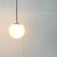 Mid-Century German Glass and Metal Ball Pendant