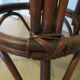 Set of 2 swivel bar stools / chairs - wood - cane - rattan - 80s