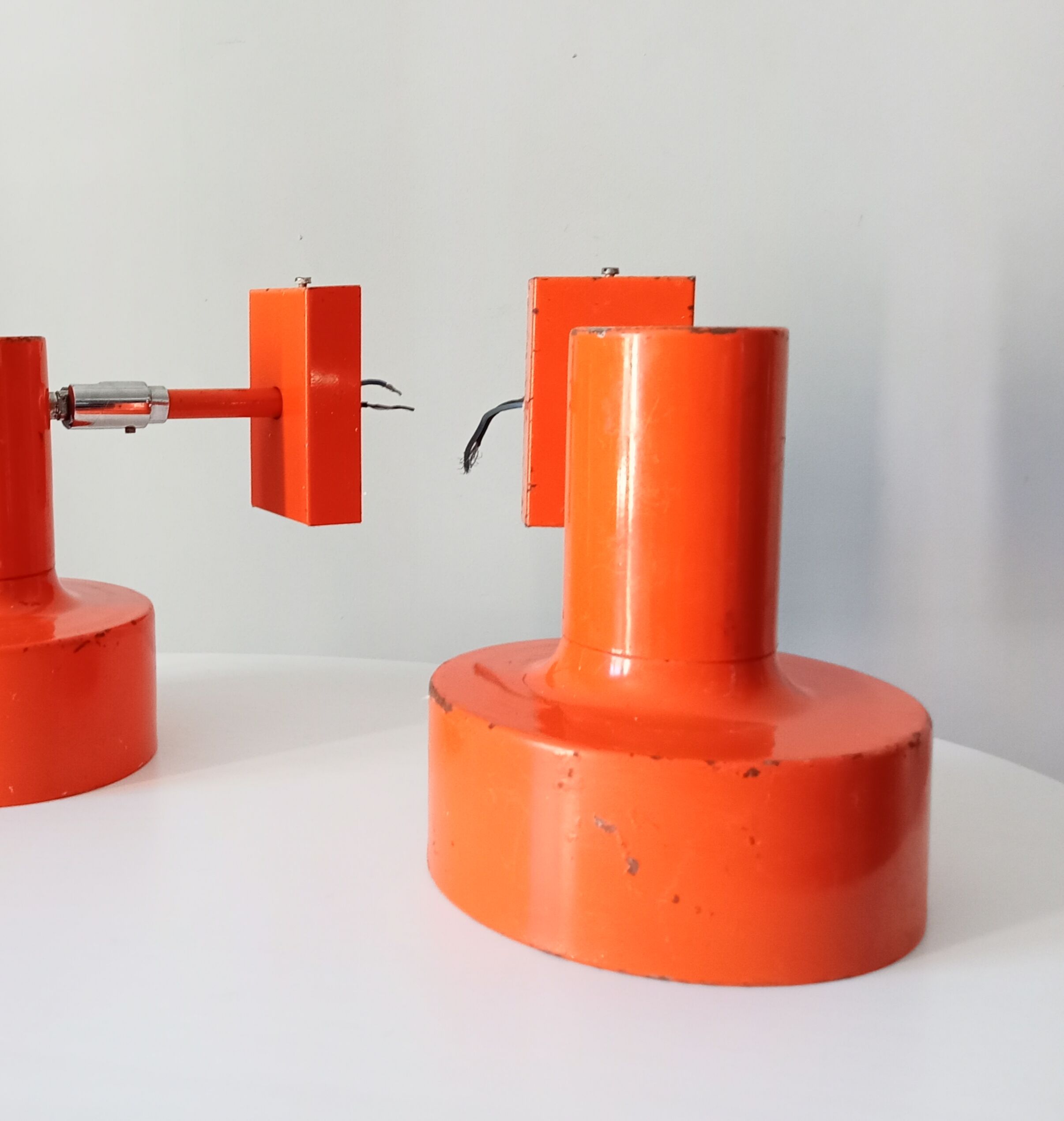 Pair of vintage wall lamps 70s