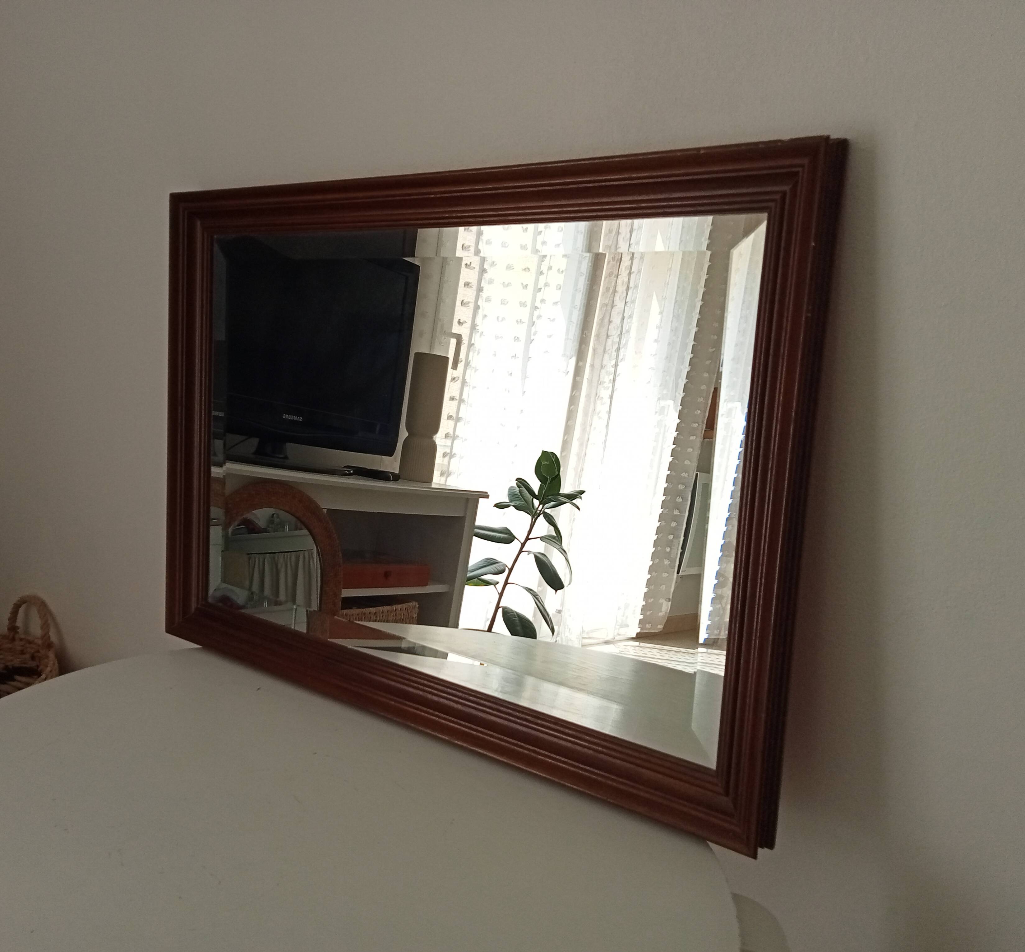 Vintage Italian mirror, beveled glass, 1960s
