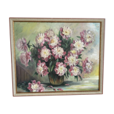 Ancient table bouquet of peonies
