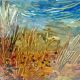 Painting – Oil on paper framed under glass – Semi-abstract landscape 1920