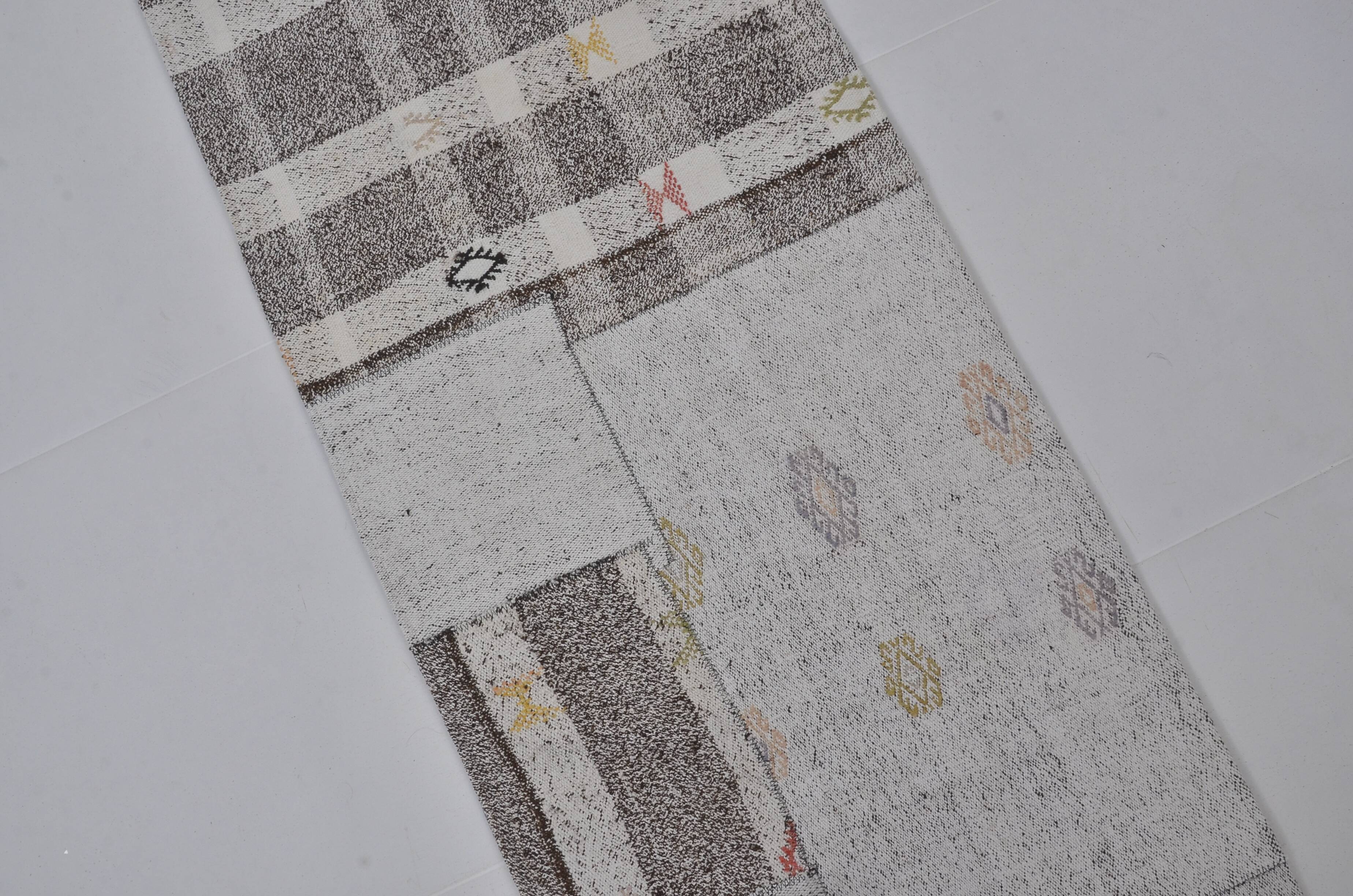 Neutral Vintage Kilim Runner Sku3830