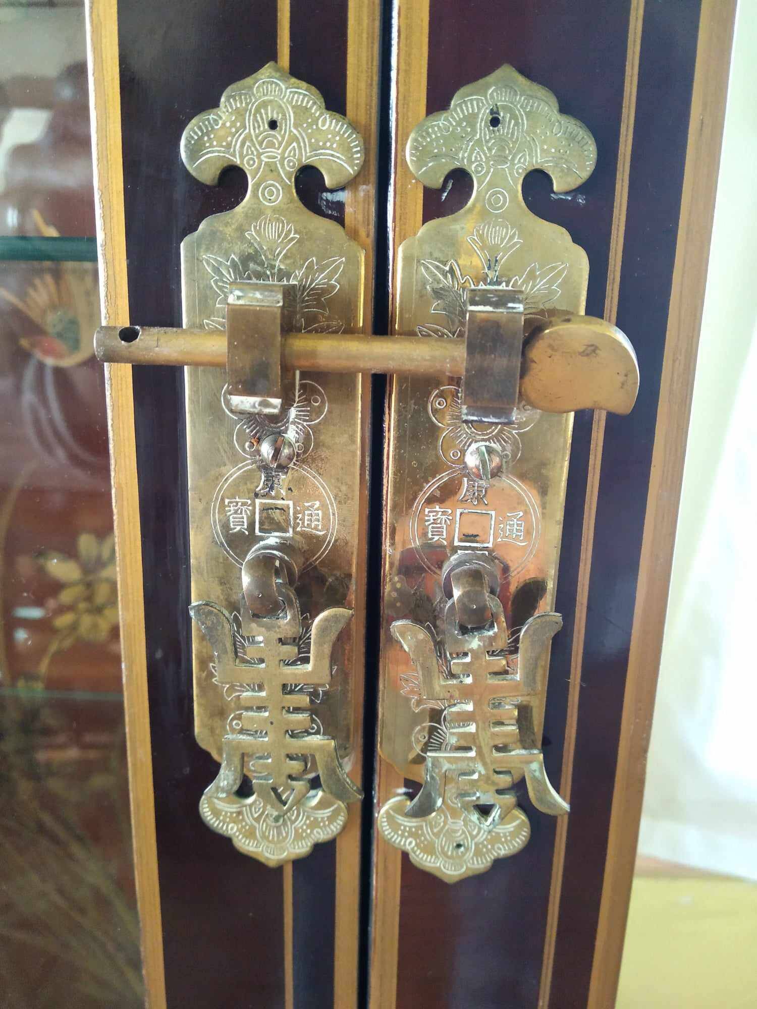 Lacquered Wood Showcase, China, 1950