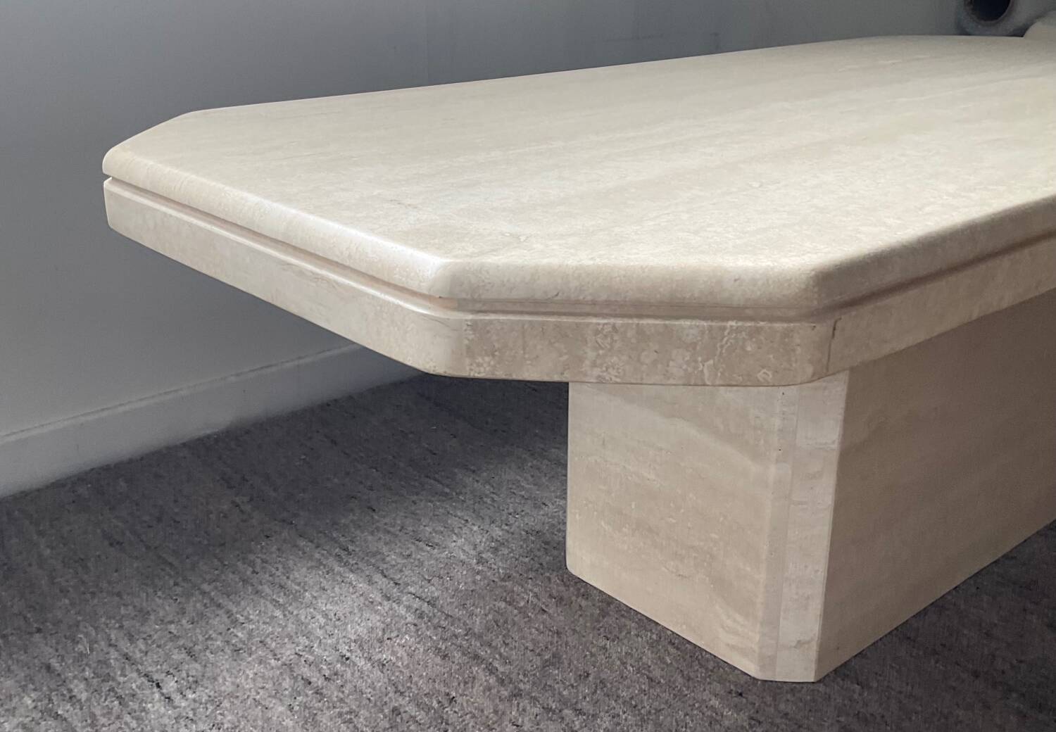 70s travertine coffee table