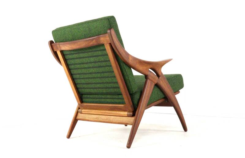 De Ster "Knoop" - armchair 'Glane' mid century modern Dutch Design in teak