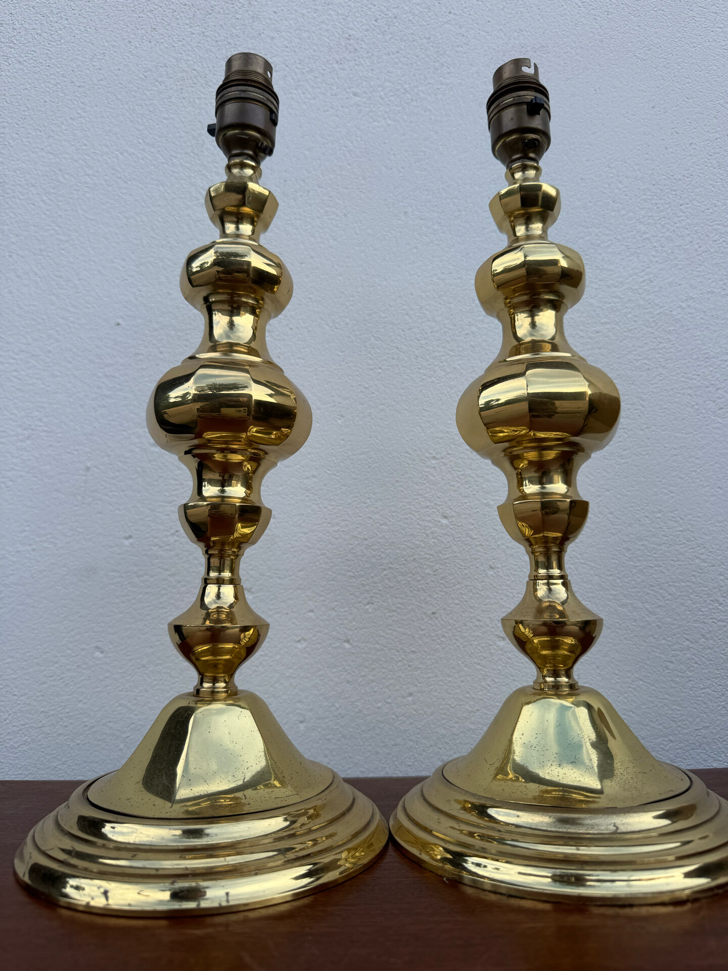 Neo-classical lamp bases in solid brass