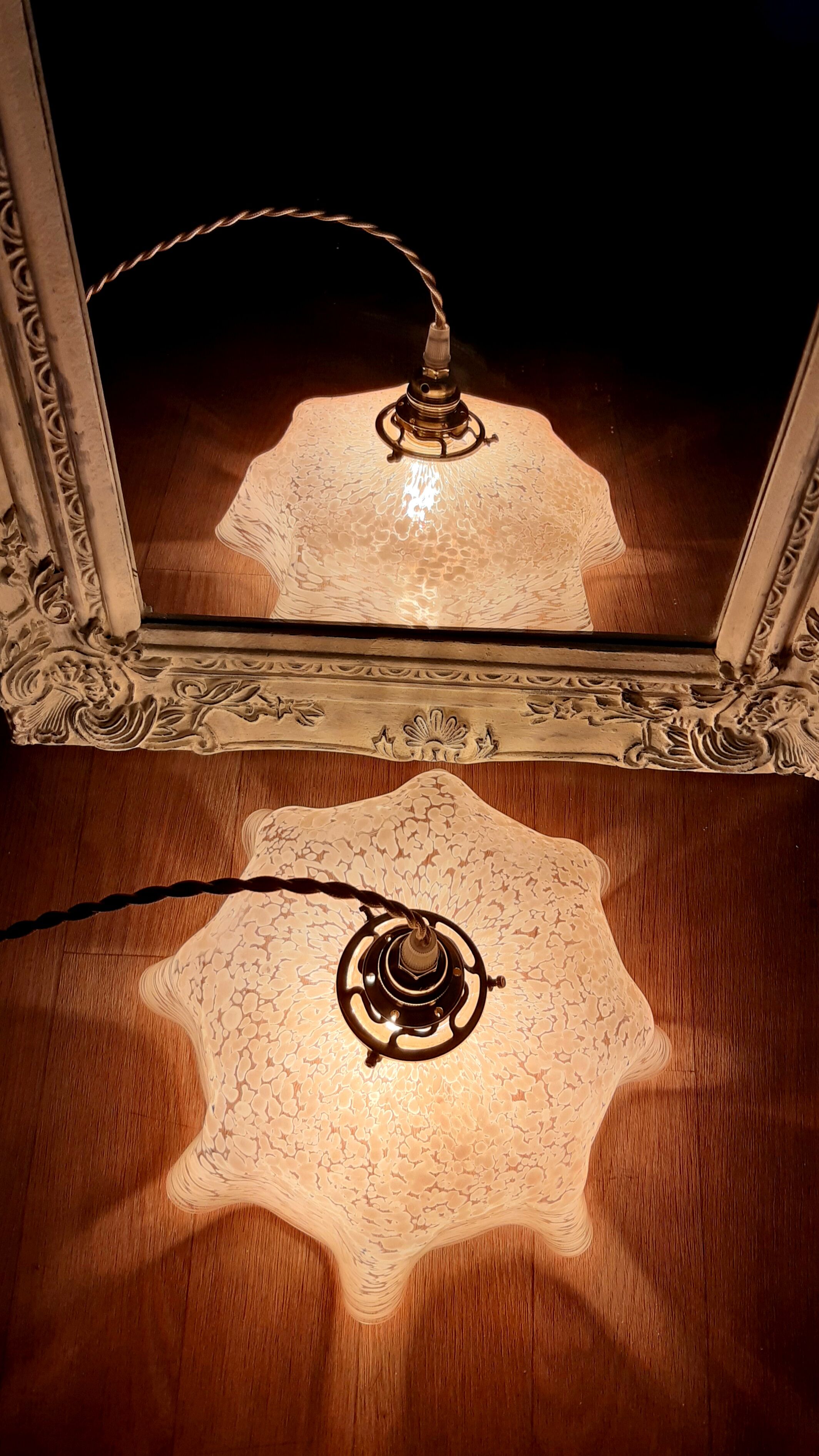 Clichy vintage glass suspension