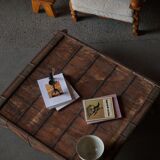 Modern Danish Wabi Sabi Stool in Solid Elm, Scandinavia, 1960s