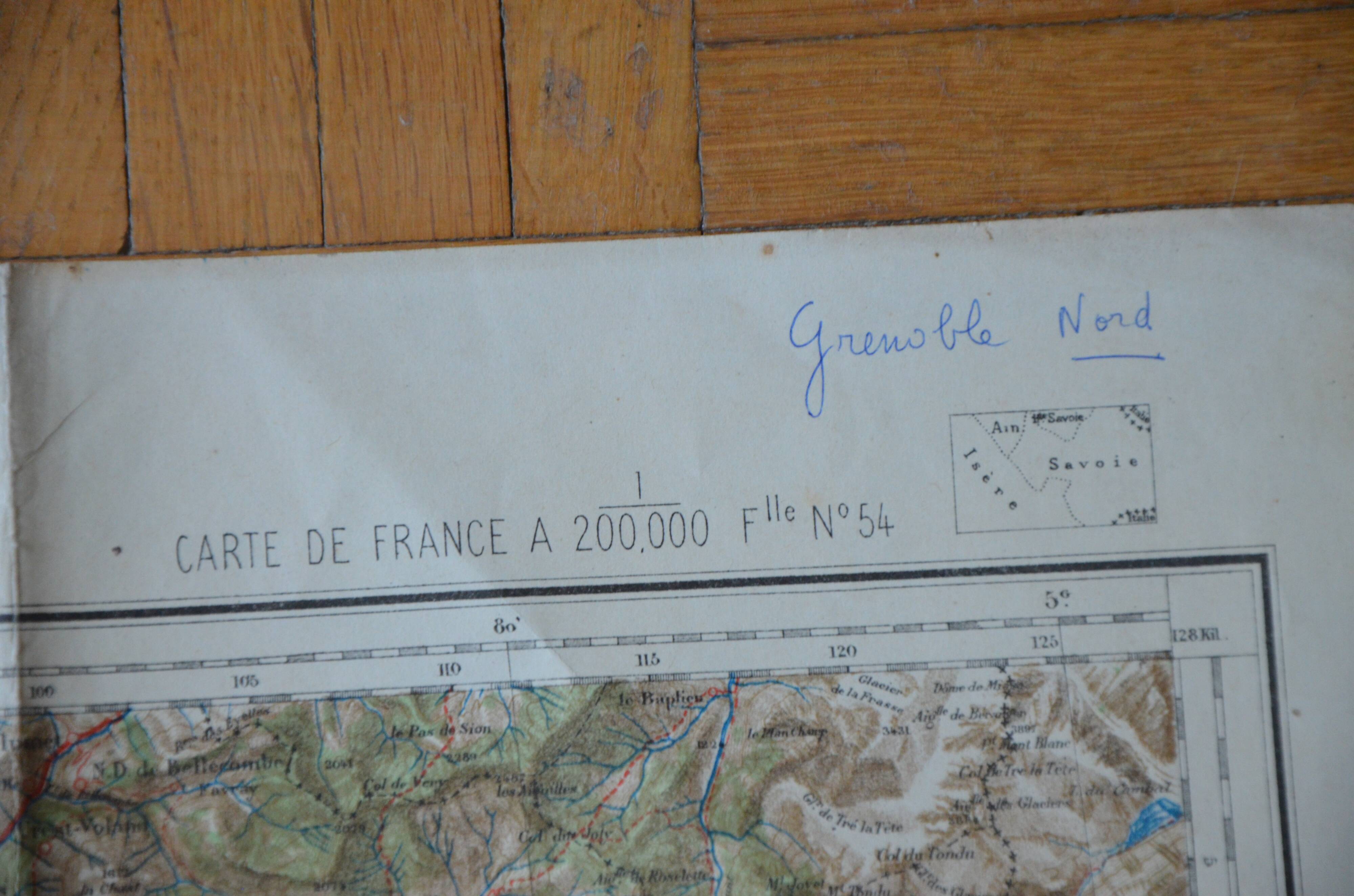 Carte vintage de Grenoble
