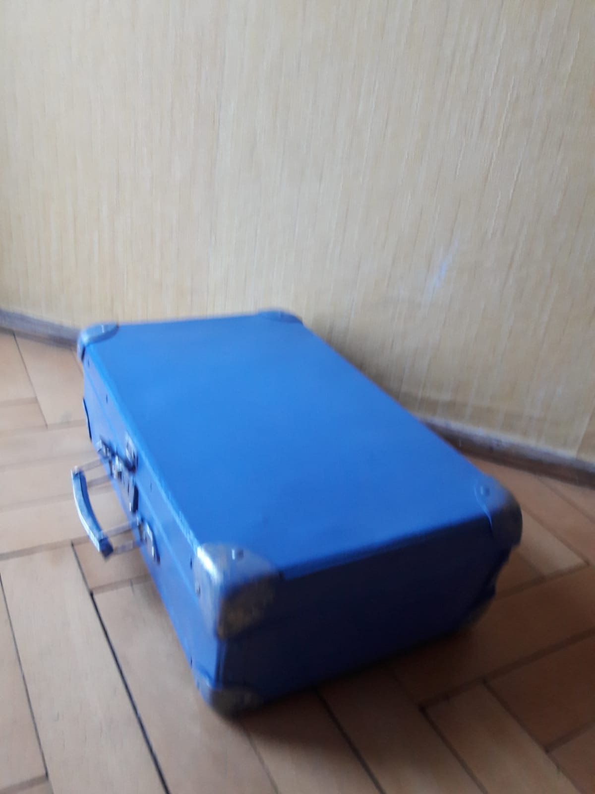 Vintage blue suitcase
