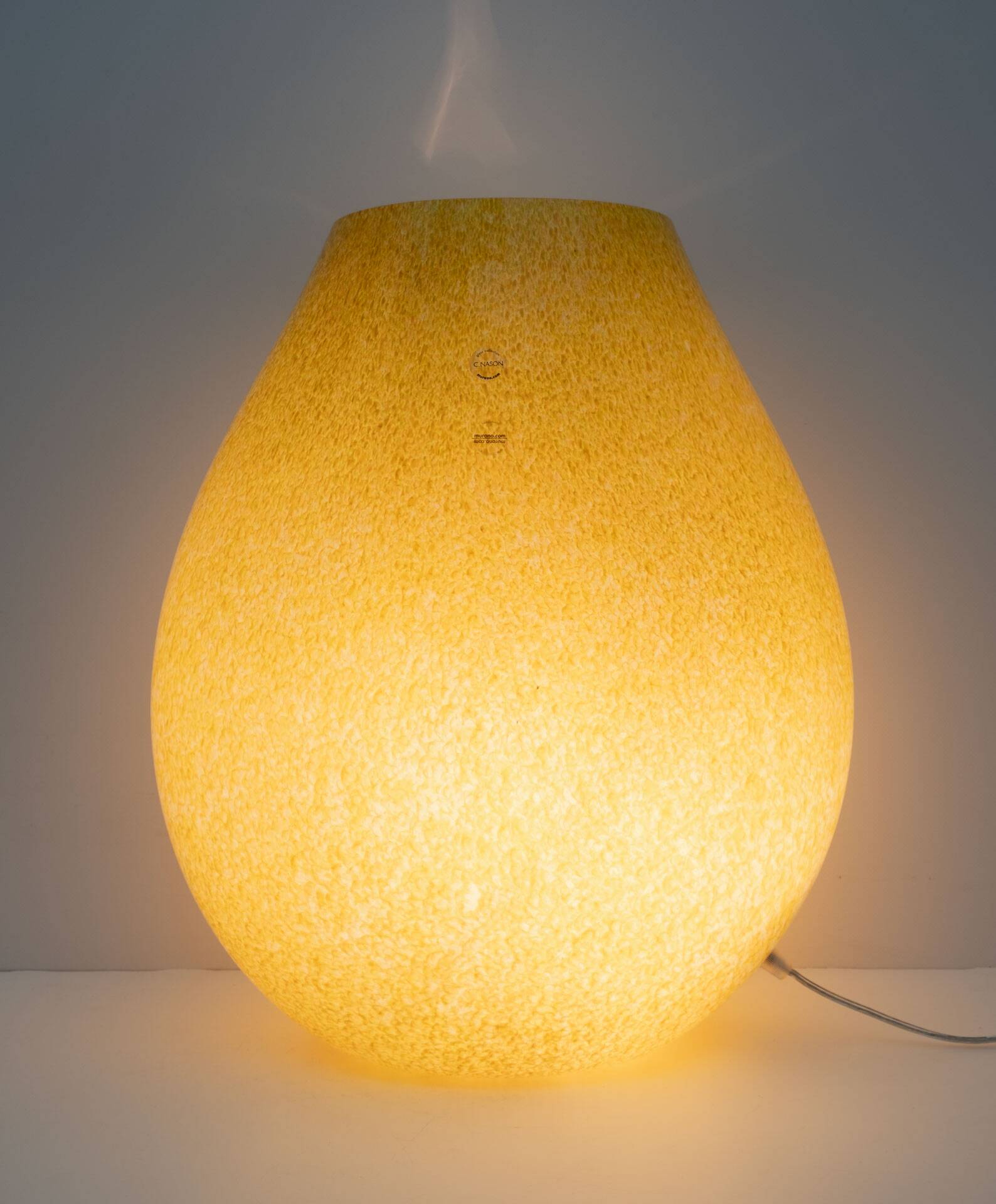 Modern Italian Murano glass table lamp "Pulegoso" by Carlo Nason