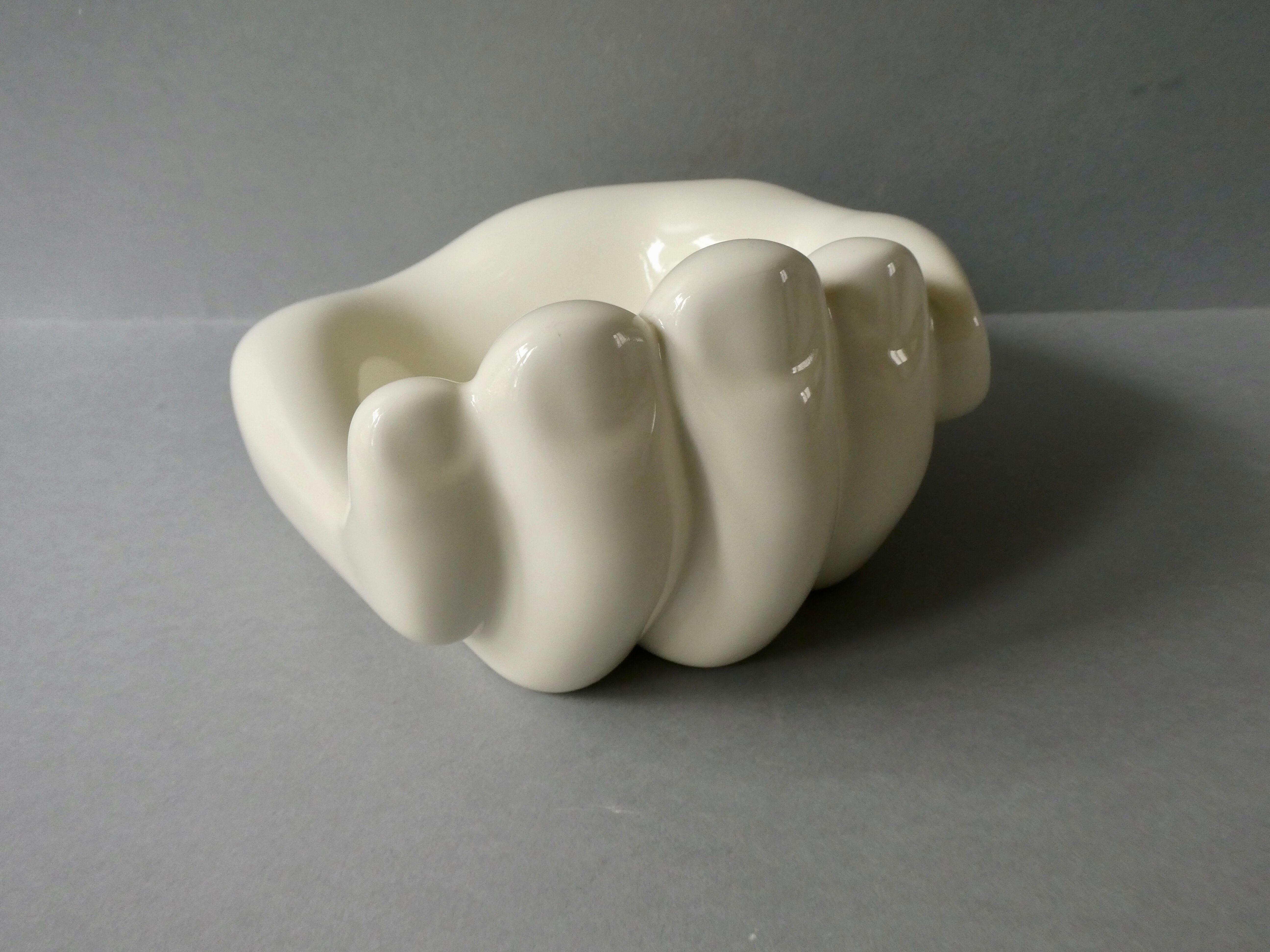 Ceramic vacuum, hand shape, 70s