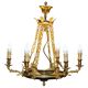 24-carat gold-plated bronze chandeliers L'Originale Italy