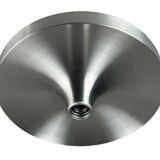 60s 70s Discus wall lamp Teka silver space age design aluminum metal