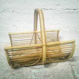 Rattan log basket
