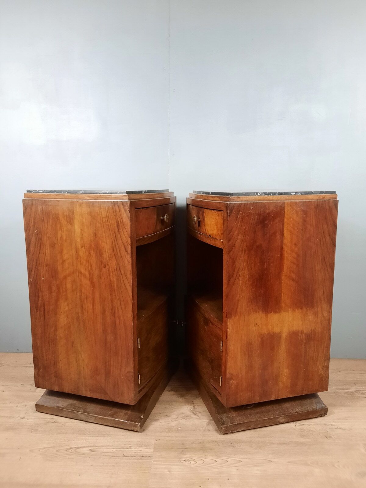 Pair of Art Deco style bedside tables