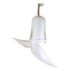 White Murano Glass Pendant Ascribable to Mazzega, Italy