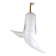 White Murano Glass Pendant Ascribable to Mazzega, Italy