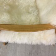 Vintage Design Art Deco White Sheepskin Fluffy Fury Chair Armchair