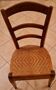 Antique chair with woven straw seat – French rustic style