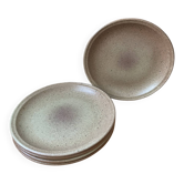 5 flat plates in stoneware