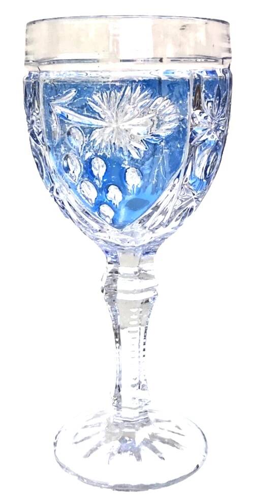 Coloured footed glass Anna Hutte (Germany) model Asti