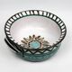 Small ear-handled bowl Robert Picault – Vallauris, sunflower decoration 1950