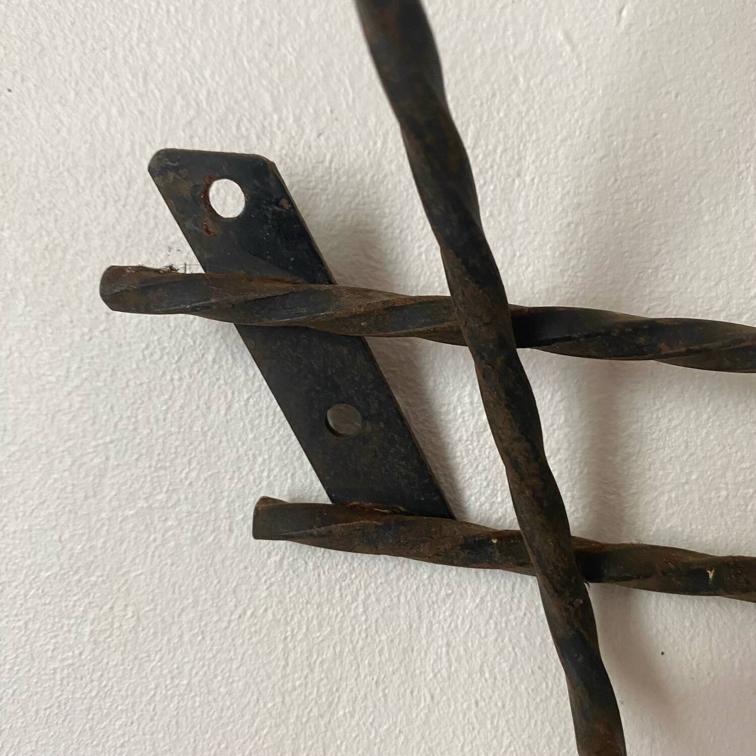 60s double hook wall coat rack