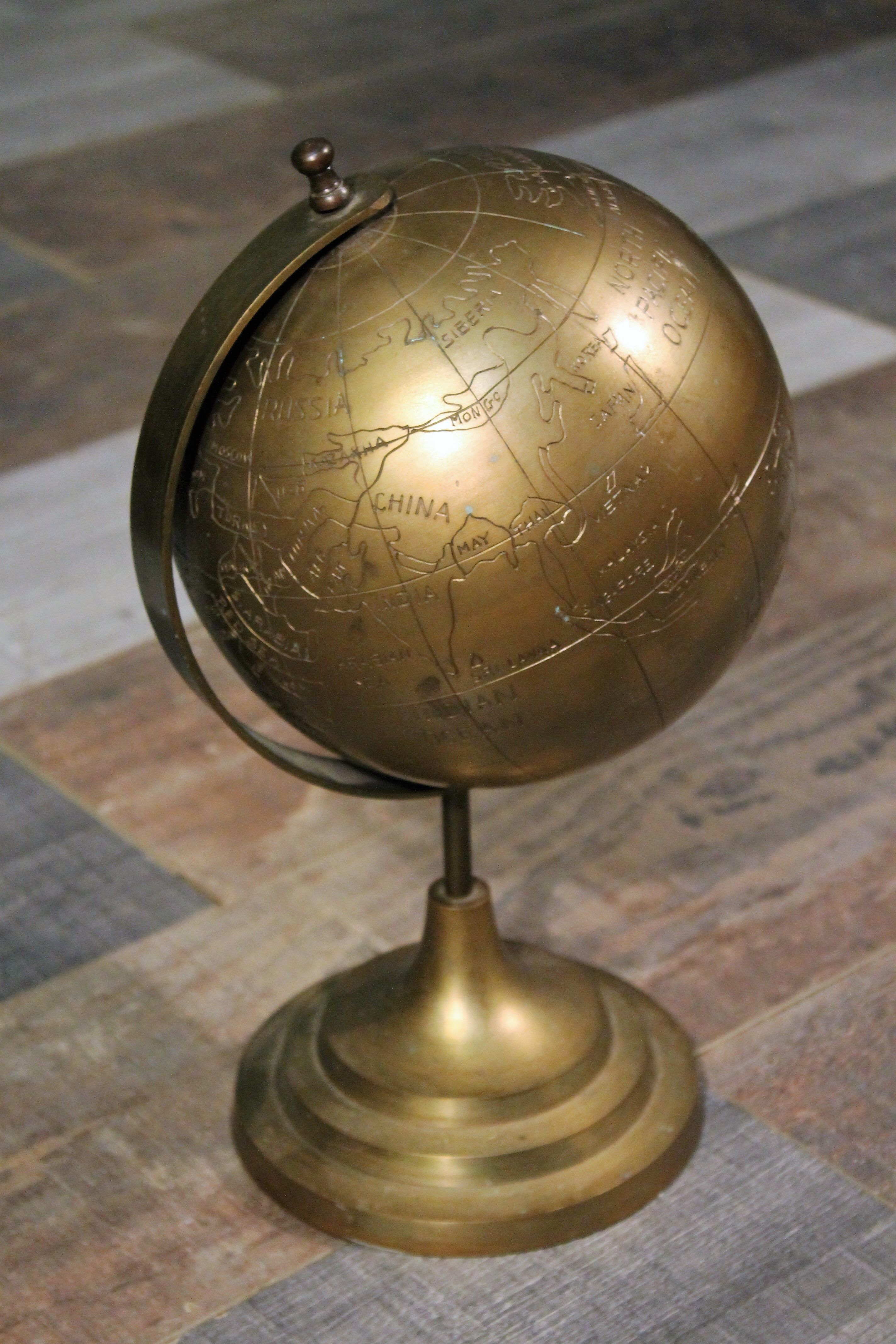 Copper globe 1960s