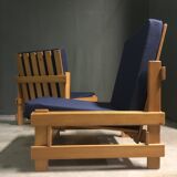 Rare pair of niko kralj 'dota' system lounge chairs, 1970's