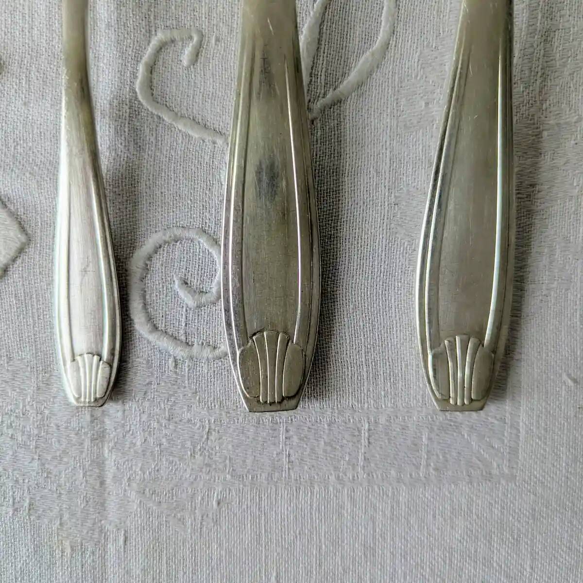 Antique Apollo silver-plated cutlery set 84g – Art Deco 37 pieces