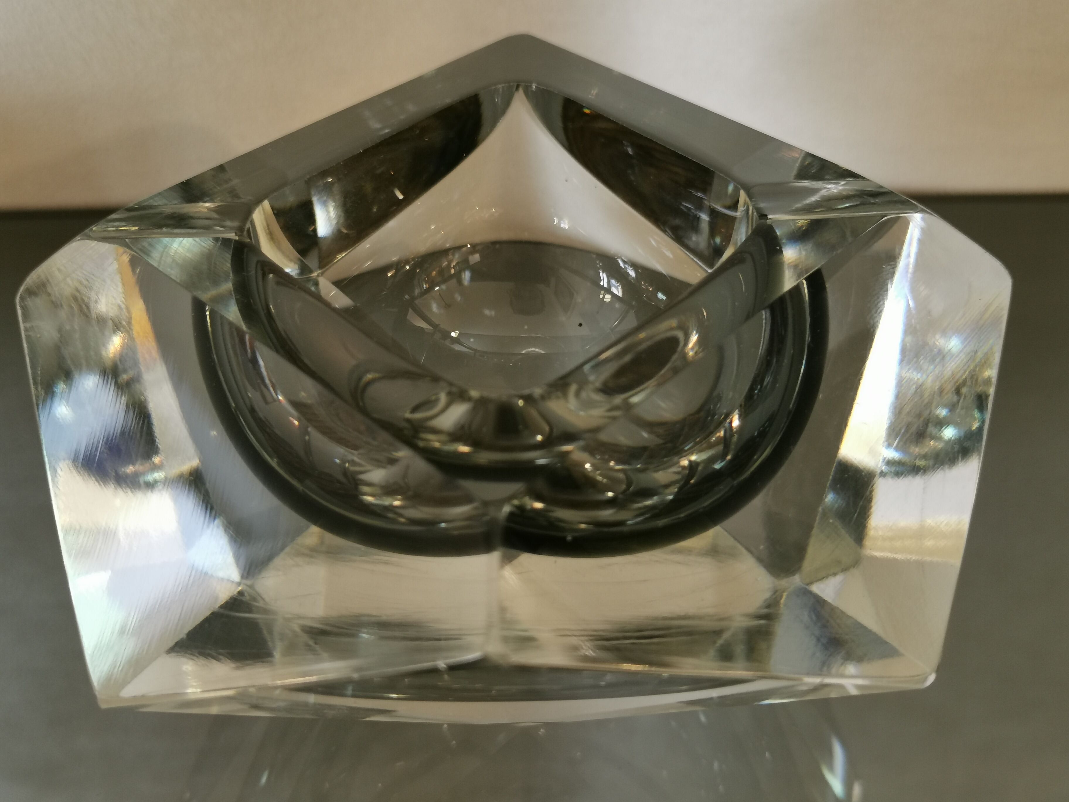 Murano glass ashtray by Flavio Poli for Seguso 60s