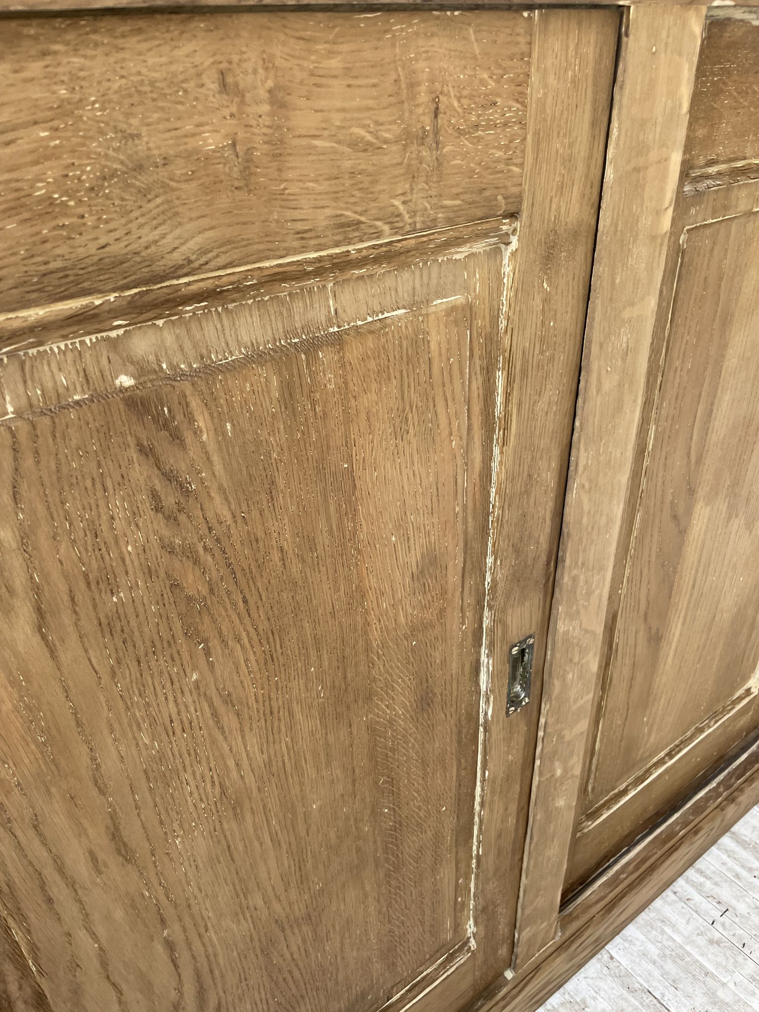 Large row of solid oak loom sliding doors