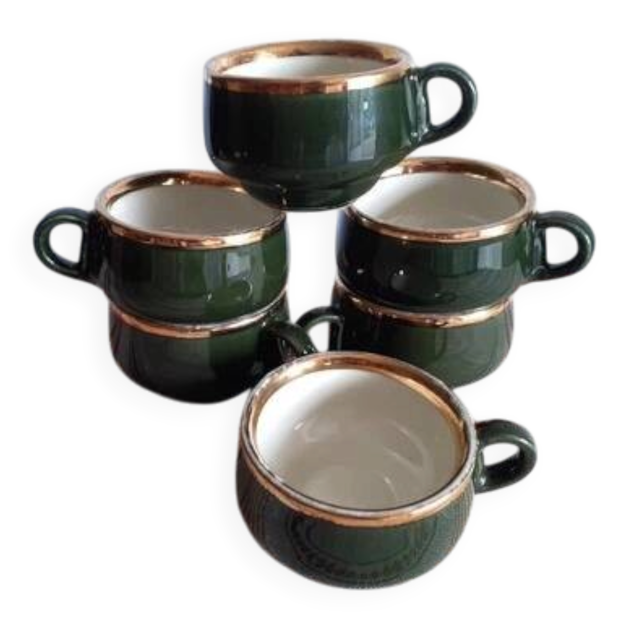 Série de 6 tasses vintage expresso Helvetia Express