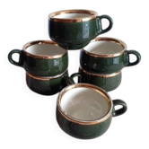 Série de 6 tasses vintage expresso Helvetia Express