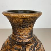 Fat lava pottery "maya tiki" vase by jasba ceramics, germany, 1970s