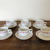 Set 6 espresso cups and vintage saucers Schonwald
