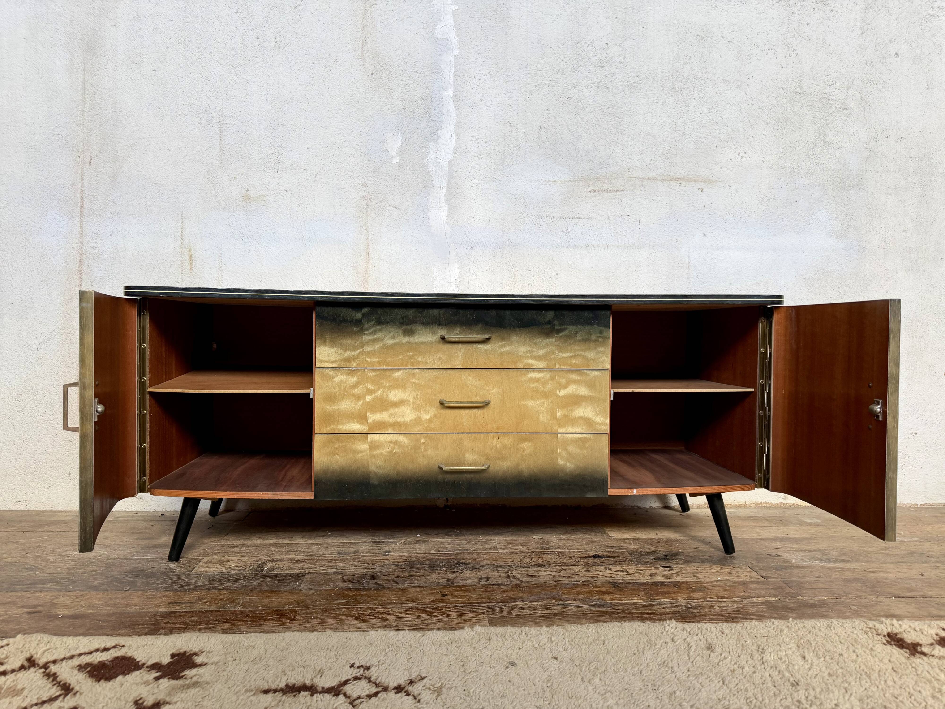 Vintage two-tone sideboard TV unit