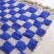 Moroccan blue checkered rug - 289 x 225 cm
